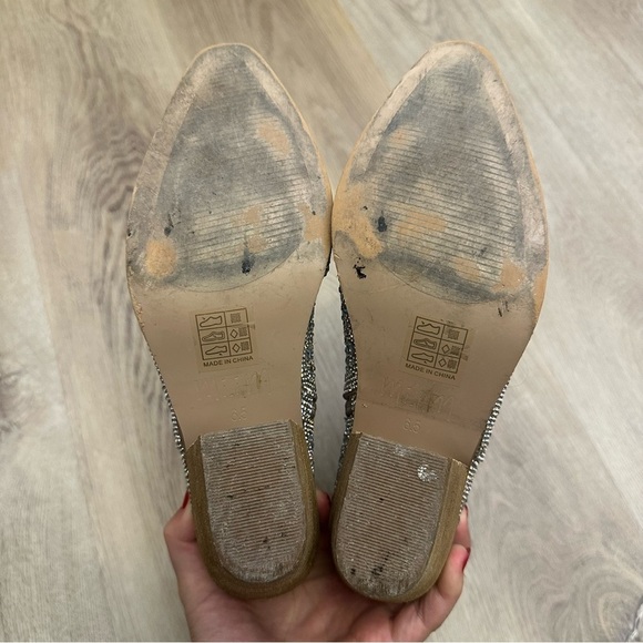 Mi.iM Angel Silver Metallic Embellished Ankle Booties - Picture 9 of 12